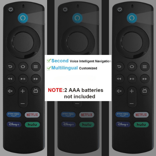 Amazon Alexa Voice Remote (3rd Gen) with TV controls, compatible Fire TV device.